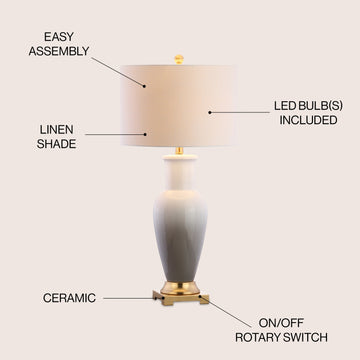 Dip Dye 31.5" Ceramic LED Table Lamp - JONATHAN Y